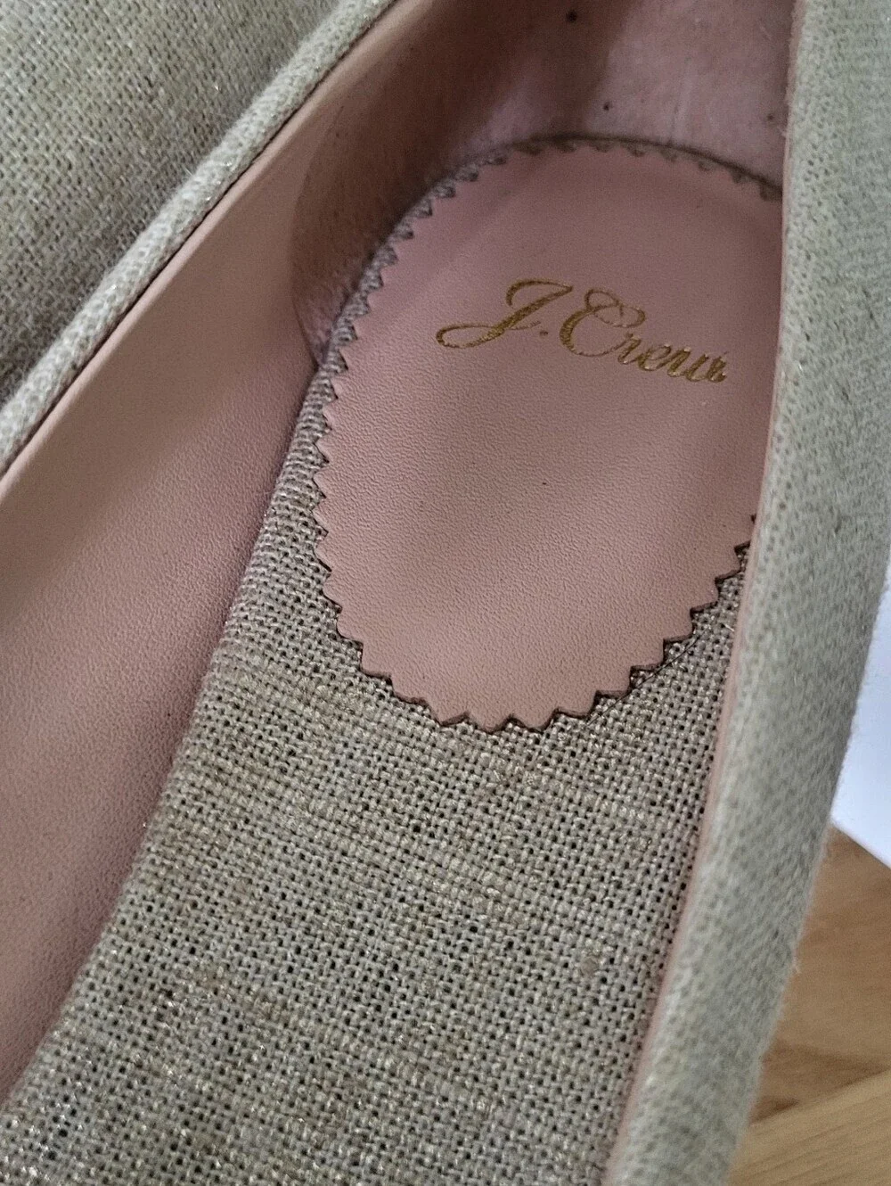 J Crew Cream Canvas Espadrille Jute Wedges